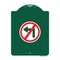 Signmission Designer Series No Left Turn Graphic Only, Green & White Aluminum Sign, 18" x 24", GW-1824-23844 A-DES-GW-1824-23844 - alternate 1